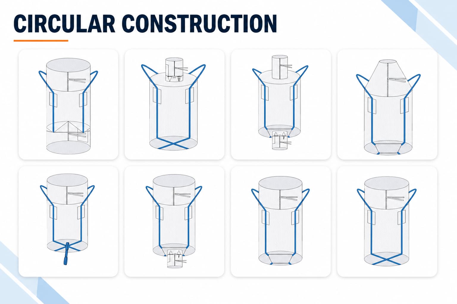 Circular FIBC construction: seamless tubular body woven without vertical seams