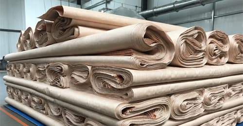 Extrusion coated laminated polypropylene fabric: cross-section showing the sealed, splash-proof surface layer